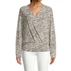 Animal print Wrap over blouse